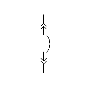 Symbol: intreruptoare de circuit - intreruptor monopolar
